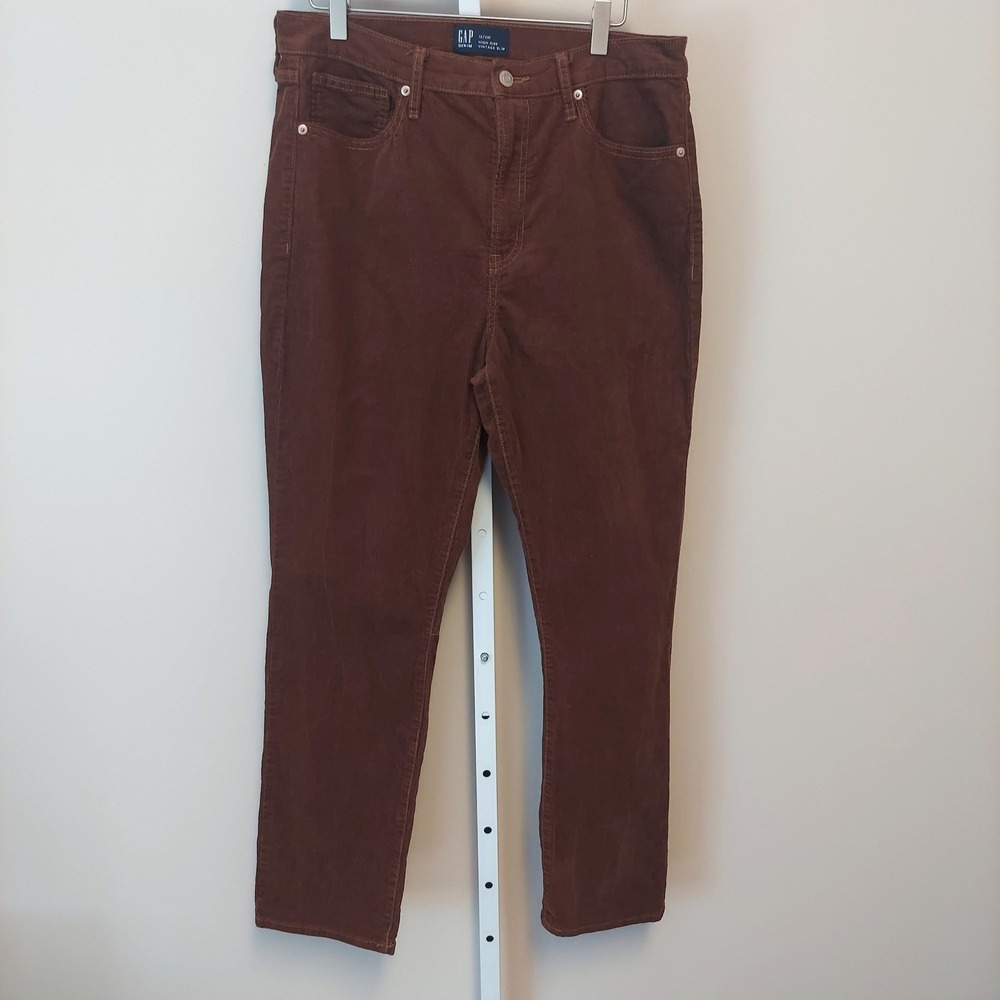 Gap High Rise‎ Vintage Slim Corduroy Pants Brown Size 12/31R